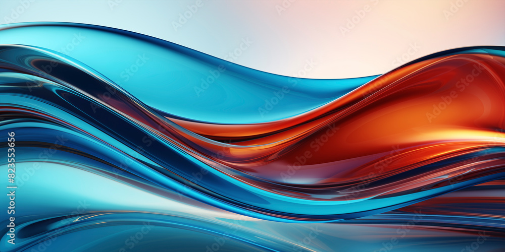 Obraz premium Modern background of abstract shapes and curved lines design.