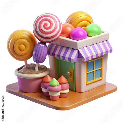 colorful candy on a white background