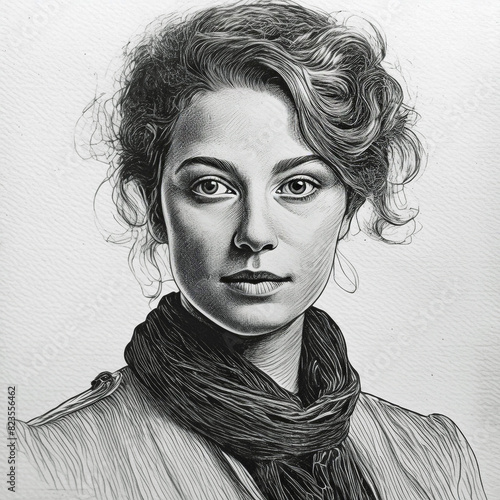 Portrait à la mine de plomb.