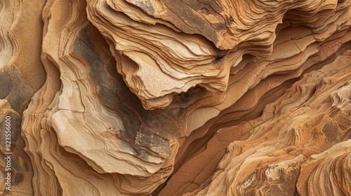 Intricate details of sandstone formations, shaped by centuries of wind and water