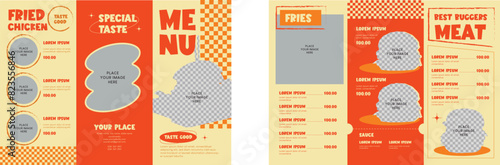 Fast Food Menu Trifold Brochure