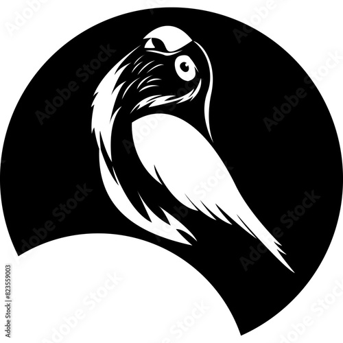 Lovebird logo black and white