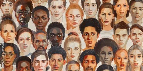 Unified Diversity A Million Faces Illustrated with Distinctive Clarity and Realism