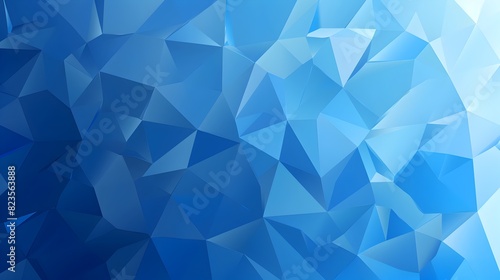 Vibrant Geometric Abstract Backdrop with Minimalist Polygon Shapes in Shades of Blue