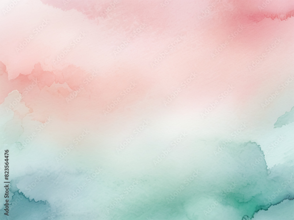 Soft Pink and Green Watercolor Background