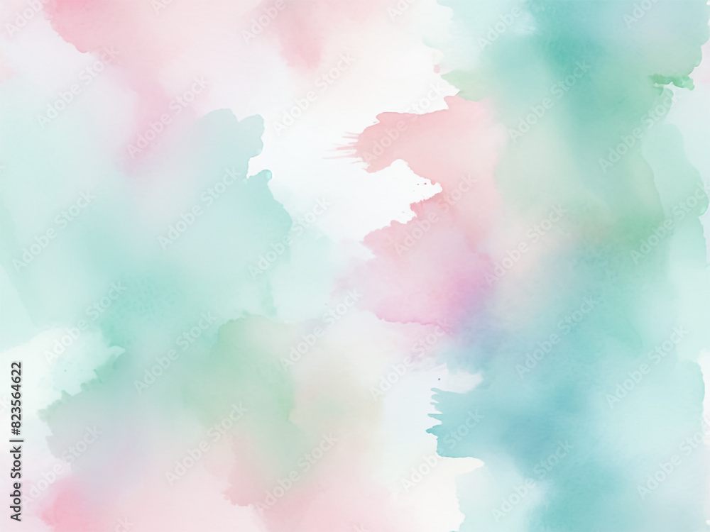 Soft Pink and Green Watercolor Background