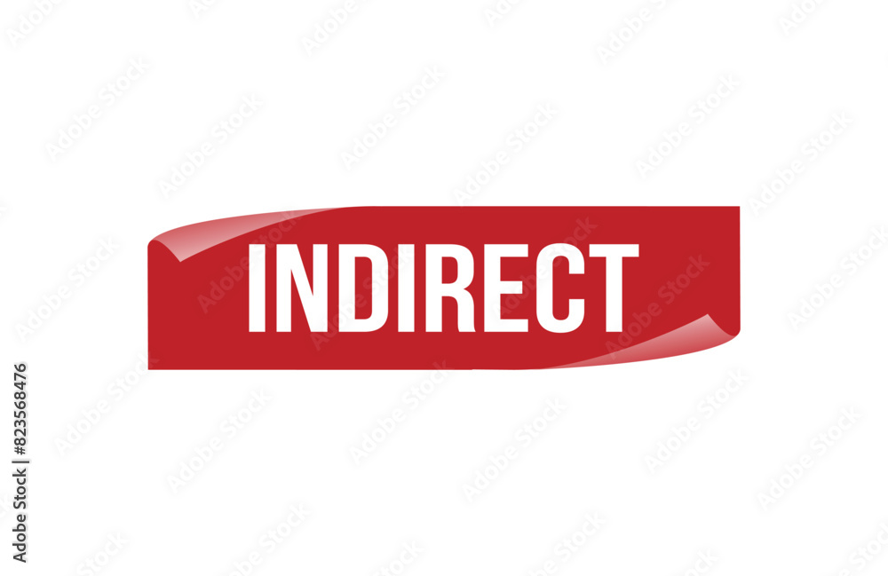 Red banner Indirect on white background. Red banner Indirect on white background.