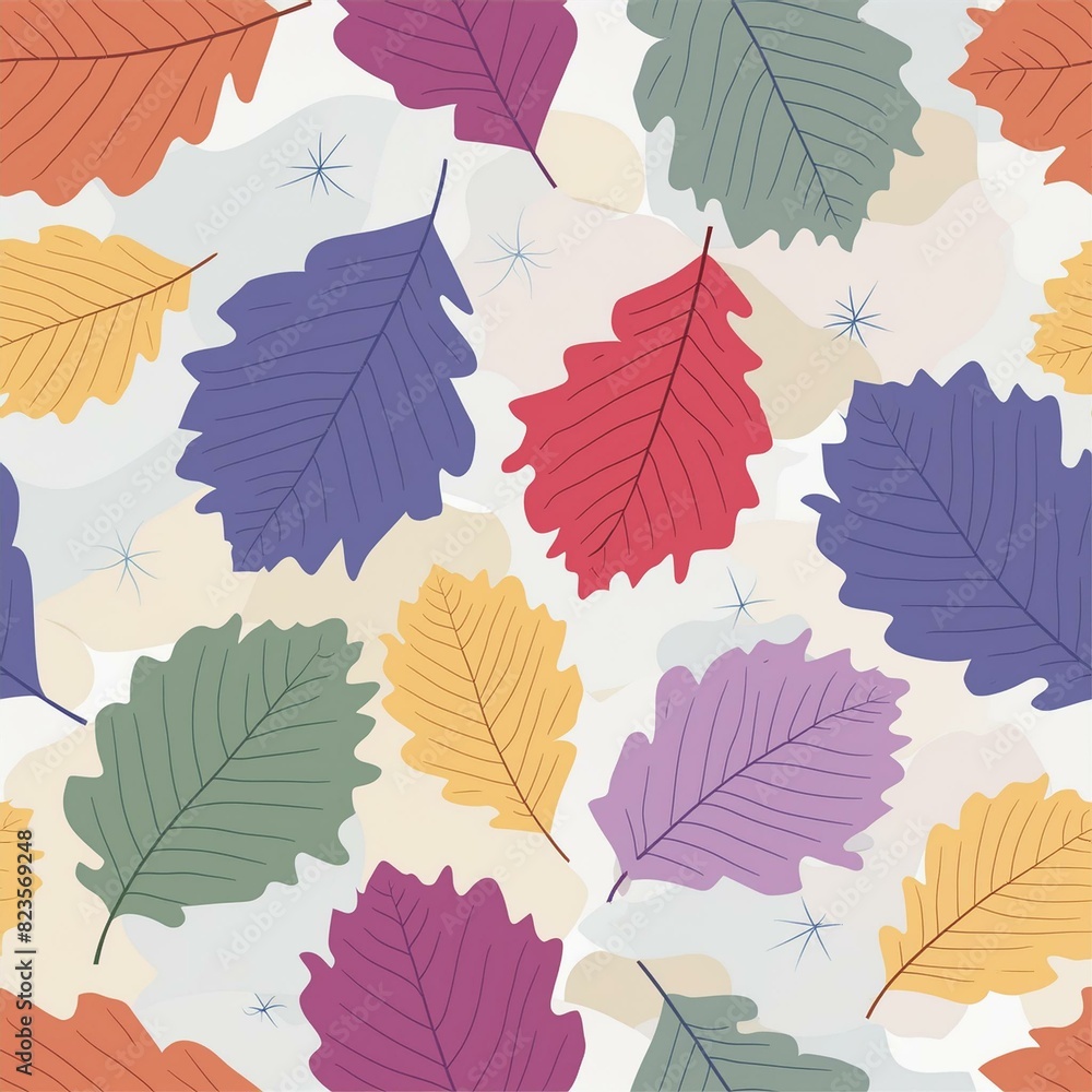 Obraz premium seamless pattern with autumn leaves