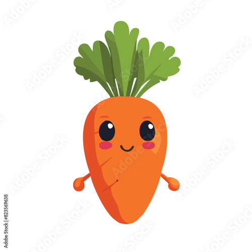 Carrot character cartoon - kids illustation 