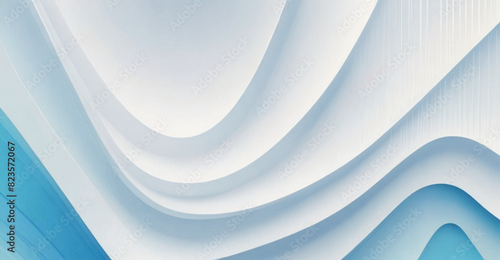 Fototapeta premium Calming Rhythms. Visuals vary from simple abstract and repetitive backgrounds music line. Light pastel luxury clean white and blue color