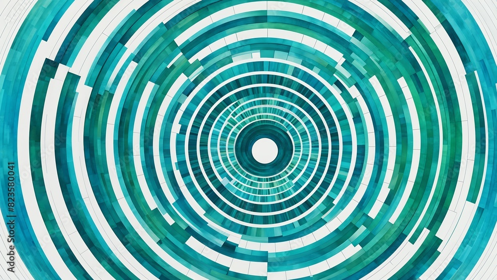 Circles Concentric 3d. Background wallpaper banner. Generative AI Circles Concentric 3d. Background wallpaper banner. Generative AI
