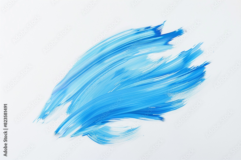 A soft, blurred stroke of sky blue acrylic paint, airy and ethereal, on a solid white background, suggesting the lightness of the sky at dawn. A soft, blurred stroke of sky blue acrylic paint, airy and ethereal, on a solid white background, suggesting the lightness of the sky at dawn.