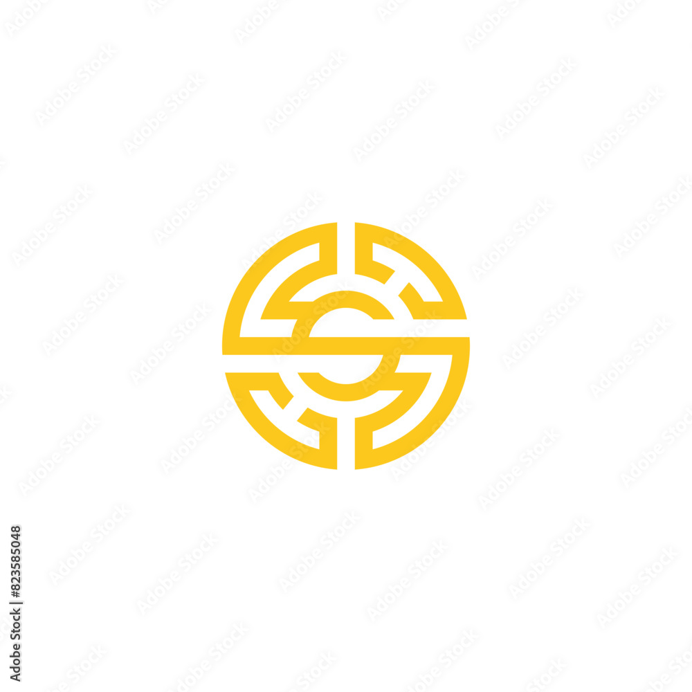letter S maze simple sleek creative geometric modern logo design letter S maze simple sleek creative geometric modern logo design