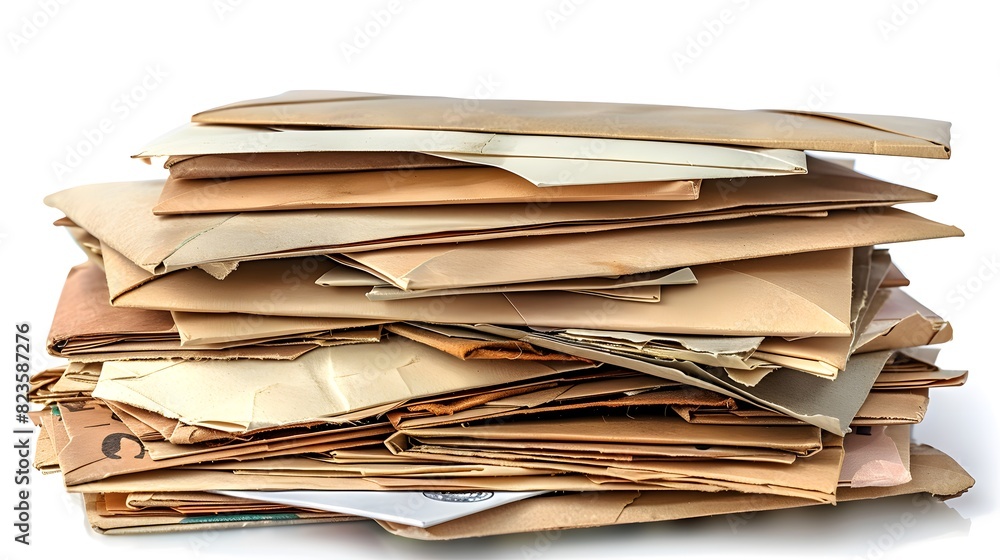 Pile of various envelopes isolated on white background with clipping path, A large stack or pile of letters and envelope.
Pile of various envelopes isolated on white background with clipping path, A large stack or pile of letters and envelope.