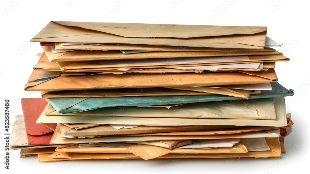 Pile of various envelopes isolated on white background with clipping path, A large stack or pile of letters and envelope.
Pile of various envelopes isolated on white background with clipping path, A large stack or pile of letters and envelope.