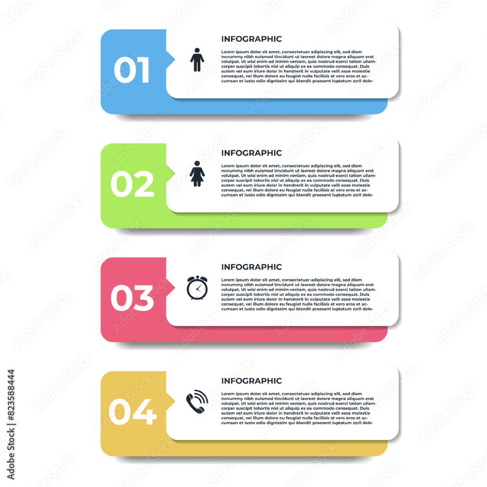 Infographic element design assets with modern style Infographic element design assets with modern style