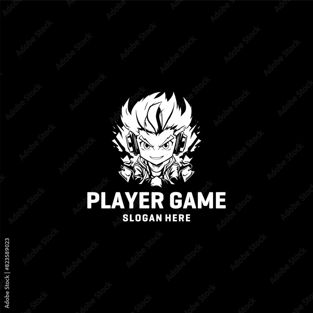 Headphone and gaming logo vector illustration Headphone and gaming logo vector illustration