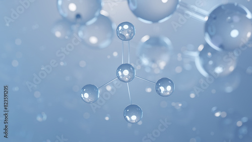 phosphate molecular structure 3d, anion, salt, structural chemical formula view from a microscope photo