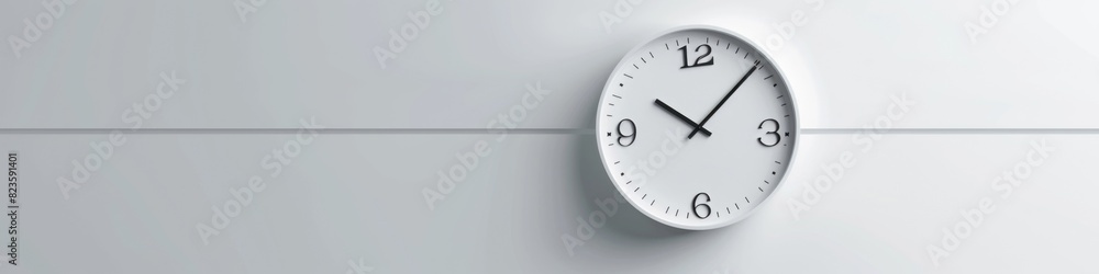 banner with sleek, minimalist wall clock with a clean design set against a muted green background, embodying modern simplicity and elegance banner with sleek, minimalist wall clock with a clean design set against a muted green background, embodying modern simplicity and elegance