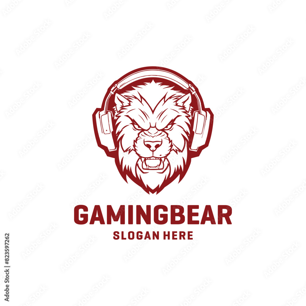 Headphone and gaming logo vector illustration Headphone and gaming logo vector illustration