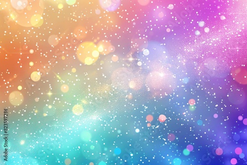 a colorful background with white dots