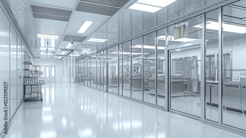 An industrial design of a pharmaceutical clean room