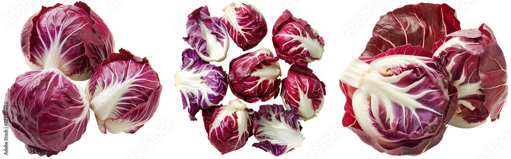 Radicchio bundle isolated on a white background Radicchio bundle isolated on a white background