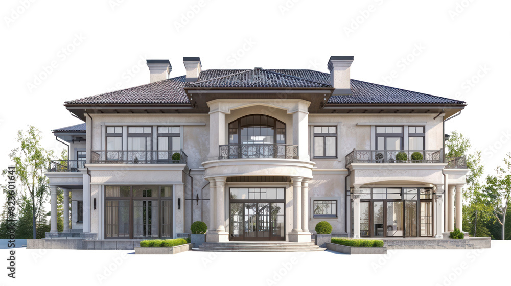 Fototapeta premium Big house project on a white background