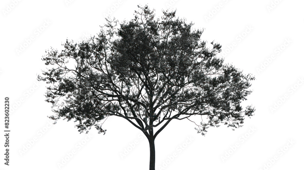 Black tree vector of living icons on a white background Black tree vector of living icons on a white background