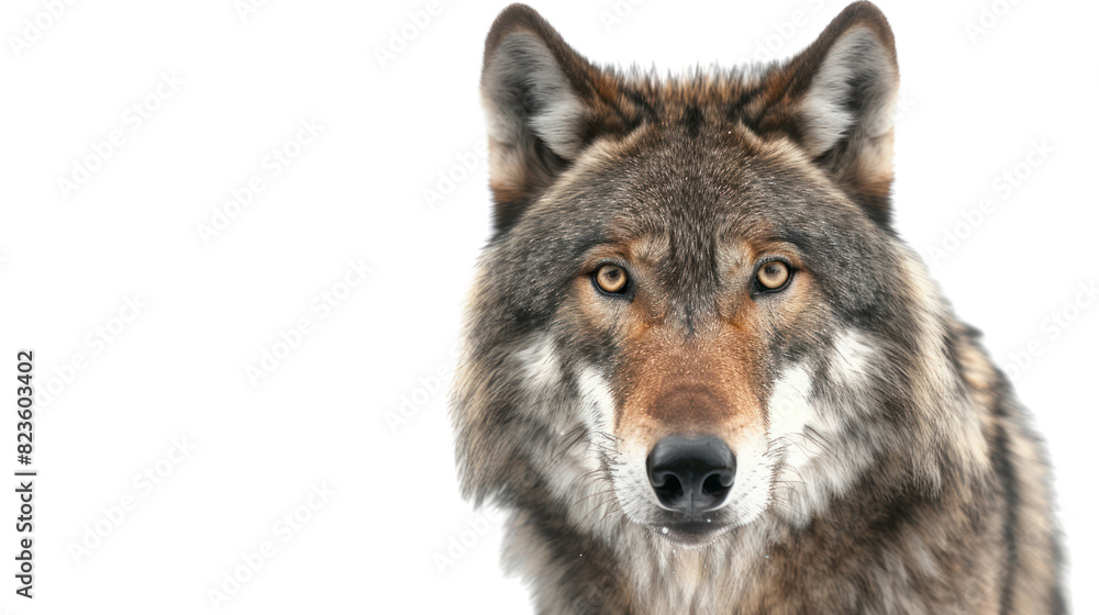Gray wolf on a white background Gray wolf on a white background