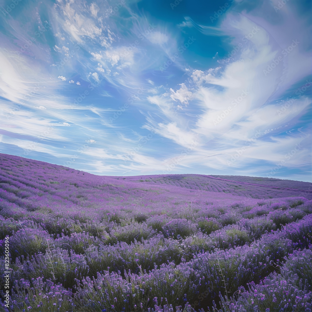 Naklejka premium Lavender field