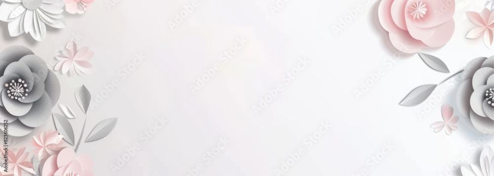 Light background with a frame of flowers
Light background with a frame of flowers