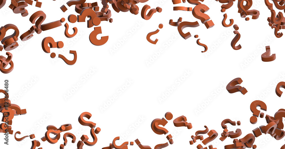 question marks. Computer generated 3d question marks. Computer generated 3d