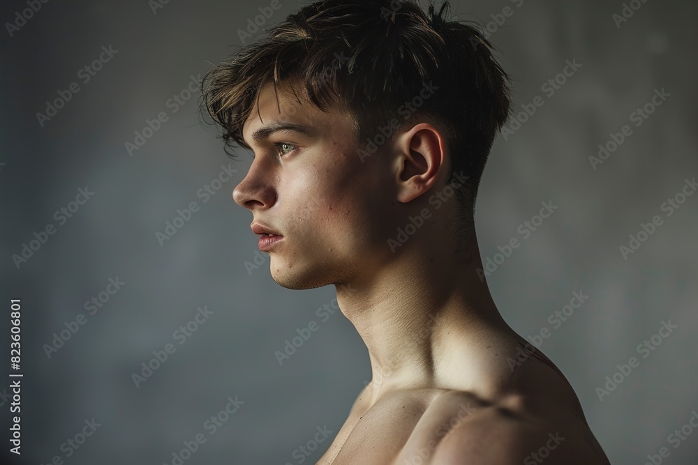 Portrait of a sexy young man with muscular body posing Portrait of a sexy young man with muscular body posing