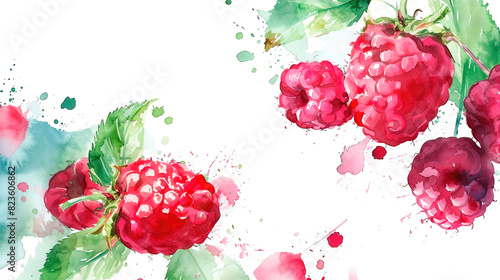 watercolor_raspberry_on_the_white_background