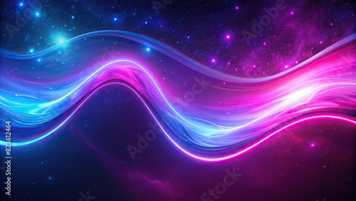A vibrant and energetic background with a neon pink wave design 