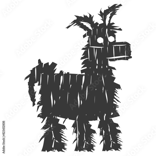 Silhouette mexican pinata black color only