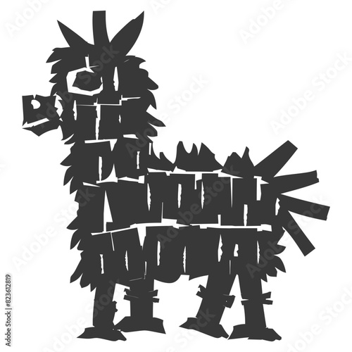 Silhouette mexican pinata black color only