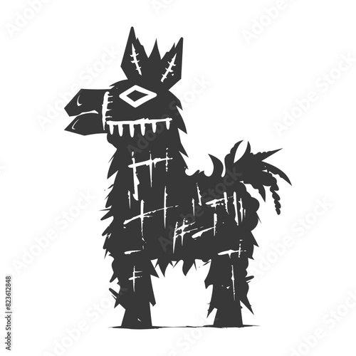 Silhouette mexican pinata black color only