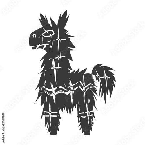 Silhouette mexican pinata black color only