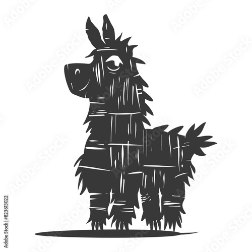 Silhouette mexican pinata black color only
