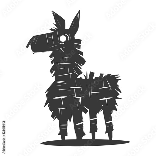 Silhouette mexican pinata black color only