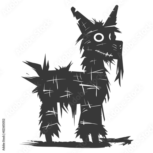 Silhouette mexican pinata black color only