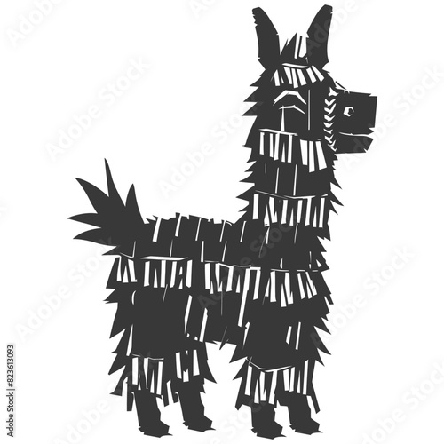Silhouette mexican pinata black color only