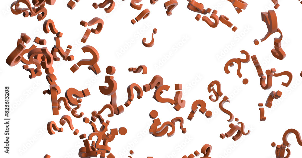 Colored question marks background. 3D Rendering.. Colored question marks background. 3D Rendering..