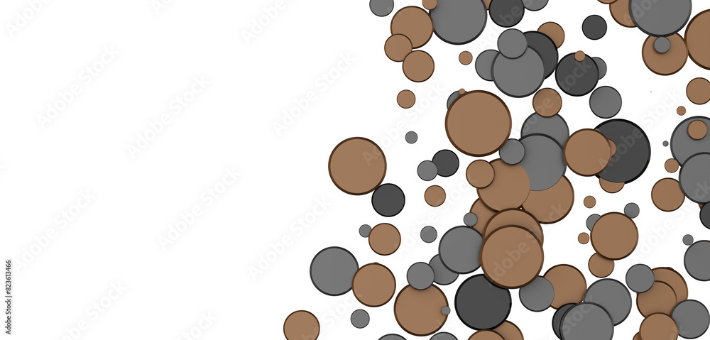 Obraz premium Multicolored confetti on white