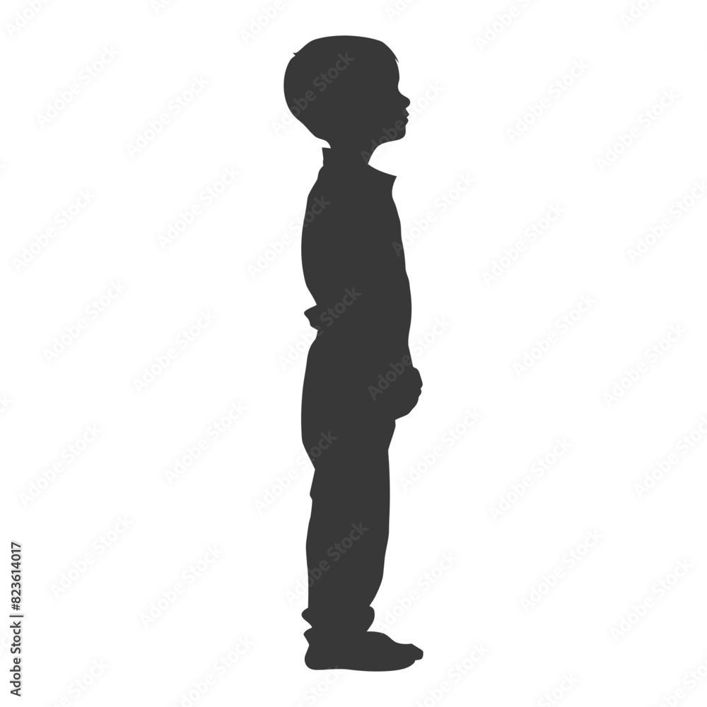 Silhouette muslim little boy black color only Silhouette muslim little boy black color only