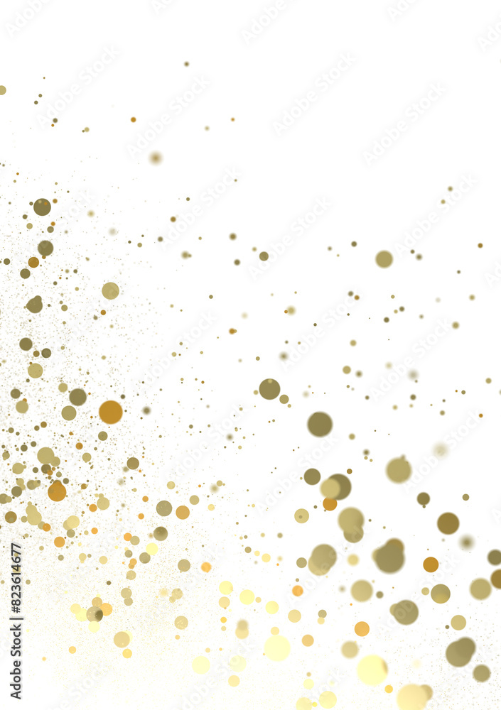 Glorious Cascade: Exquisite 3D Illustration of Glowing gold Confetti Glorious Cascade: Exquisite 3D Illustration of Glowing gold Confetti