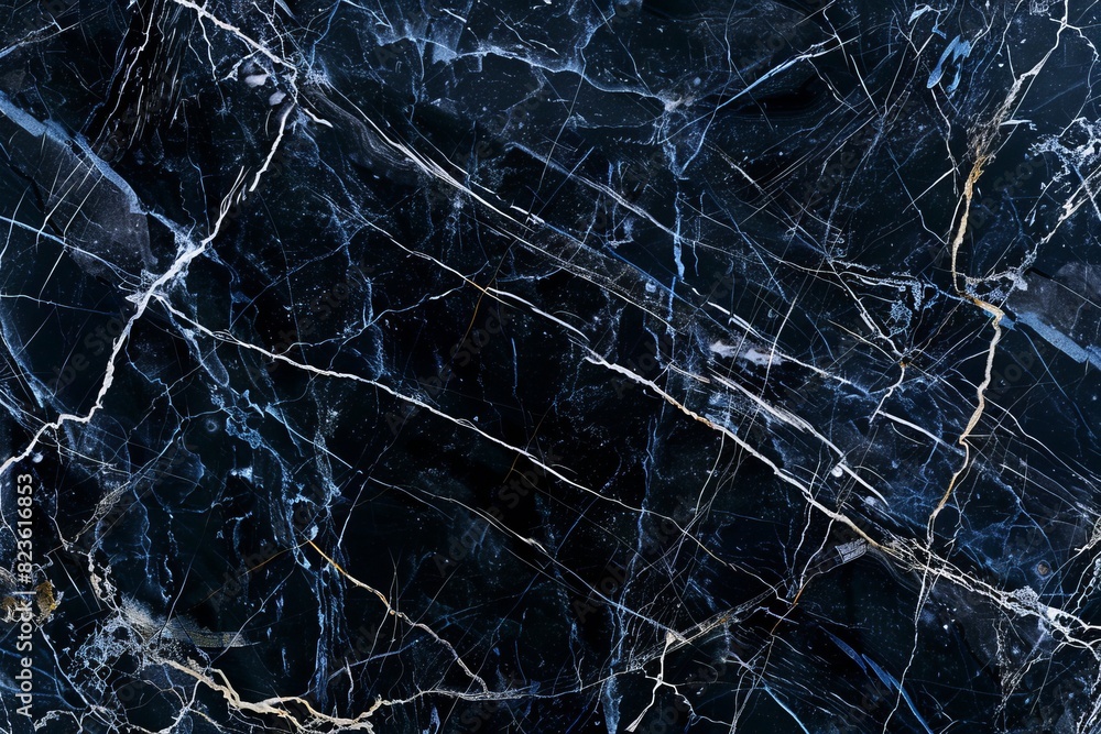 Black marble texture background. AI generative