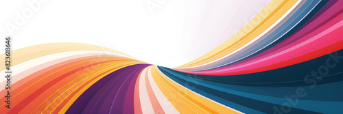 Profile Banner with Vibrant Abstract Design in Colorful Layers